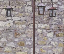 Lampione con 3 Lanterne Classiche